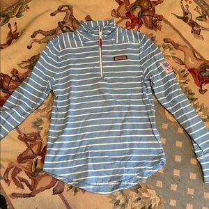 Vineyard Vines Light Blue and White Striped Shep Shirt XXS